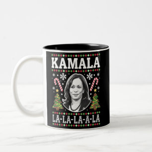 Tasse 2 Couleurs Kamala Harris 2024 Noël Virgule La Xmas