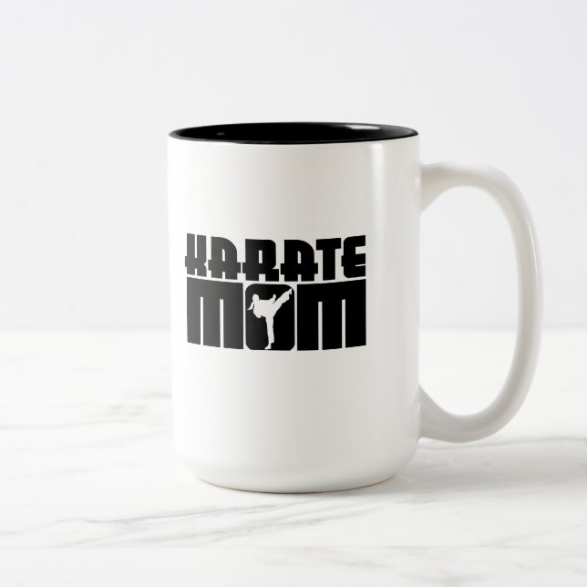 Tasse 2 Couleurs Karate Maman (Droit)