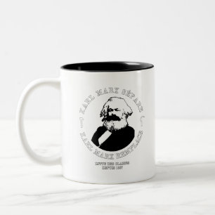 TASSE 2 COULEURS KARL MARX SÉPARE, KARL MARX REMPLACE