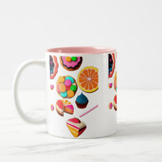 Tasse 2 Couleurs "Kawaii Sweets Sip in Sweetness and Cuteness