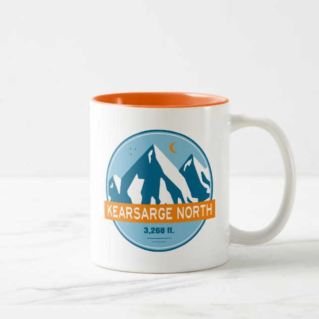 Tasse 2 Couleurs Kearsarge Nord New Hampshire Stars Moon (Droit)
