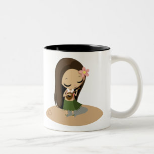 Tasse 2 Couleurs Keilana la fille de danse polynésienne