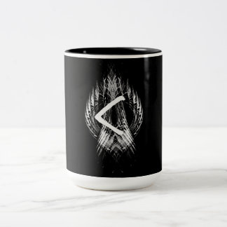 Tasse 2 Couleurs ☼KENAZ - RUNE DE RÉGÉNÉRATION et DE FIRE☼