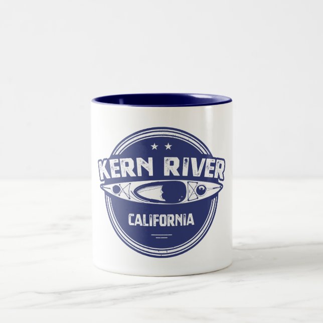 Tasse 2 Couleurs Kern River Californie Kayak (Centre)