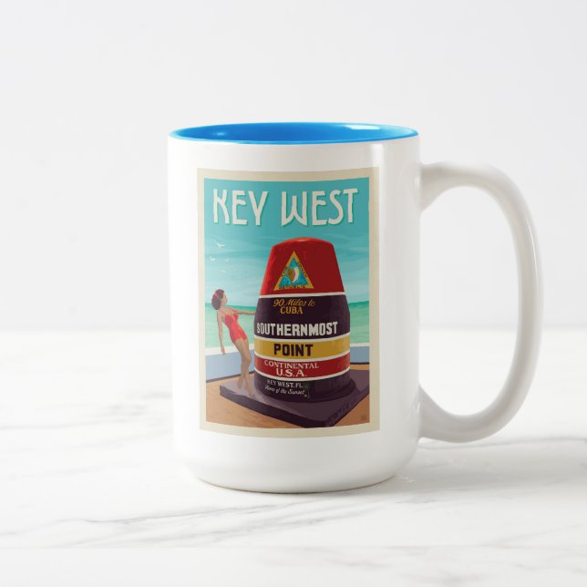 Tasse 2 Couleurs Key West | Floride (Droit)