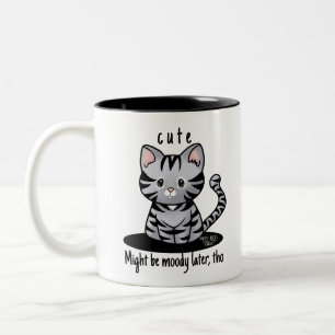 Tasse 2 Couleurs KiniArt Grey Tabby Kitten