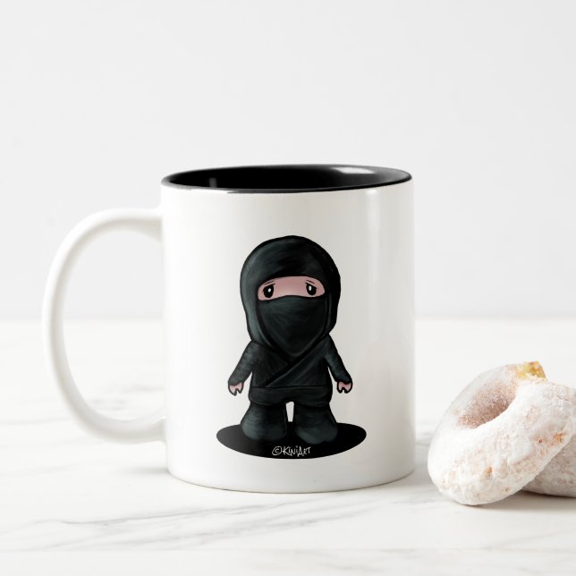 Tasse 2 Couleurs KiniArt Ninja (Avec donut)