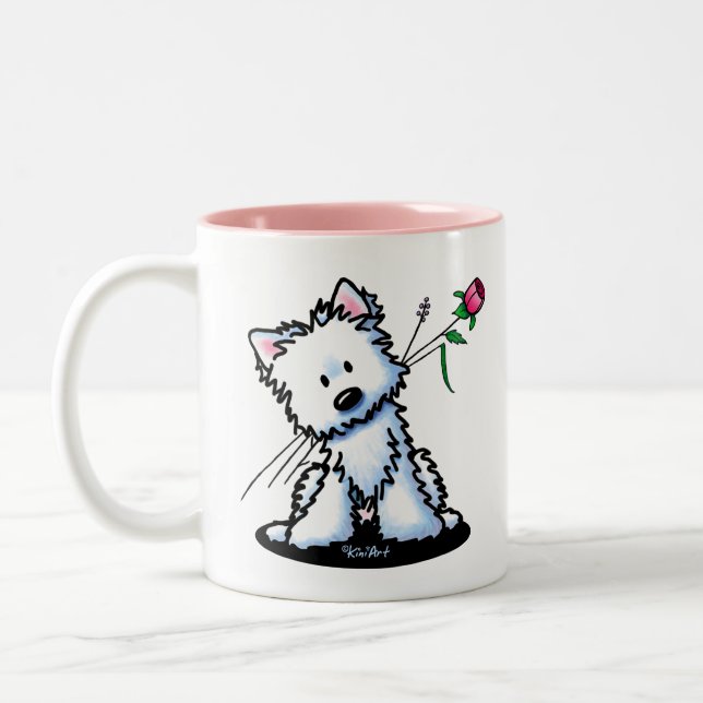 Tasse 2 Couleurs KiniArt Westie (Gauche)