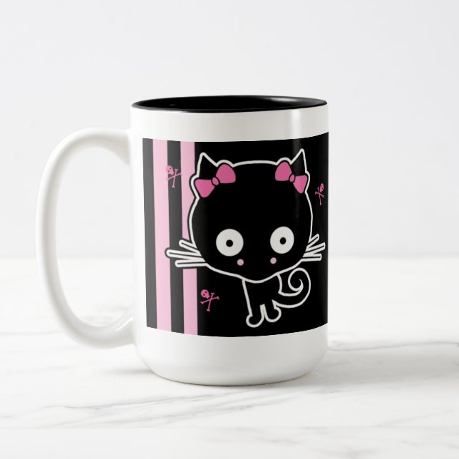 Tasse 2 Couleurs Kitty rose (Gauche)