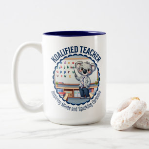 Tasse 2 Couleurs Koalified Teacher Cute Koala Theme Educateur Cadea