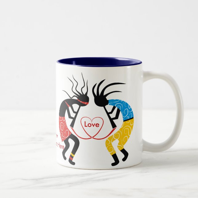 Tasse 2 Couleurs Kokopelli Love (Droit)
