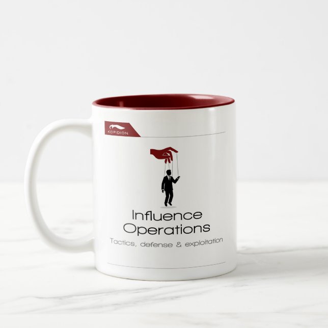 Tasse 2 Couleurs Kopidion Influence Opérations illustration du cour (Gauche)