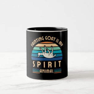 Tasse 2 Couleurs La chèvre évanouie est mon animal spirituel