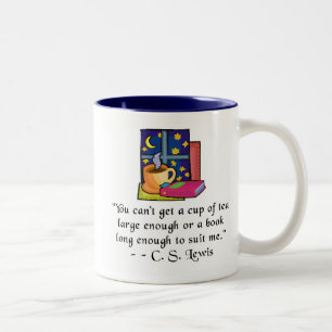 Tasse 2 Couleurs La citation de thé et de livres W Deux-a modifié
