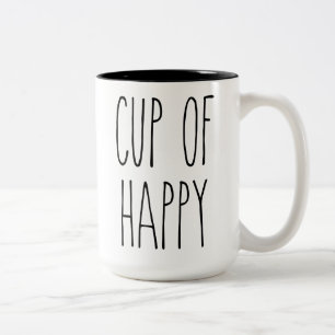Tasse 2 Couleurs La Coupe du Bonheur inspirée par RAE DUNN