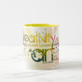 Tasse 2 Couleurs la créativité se permet de faire des erreurs