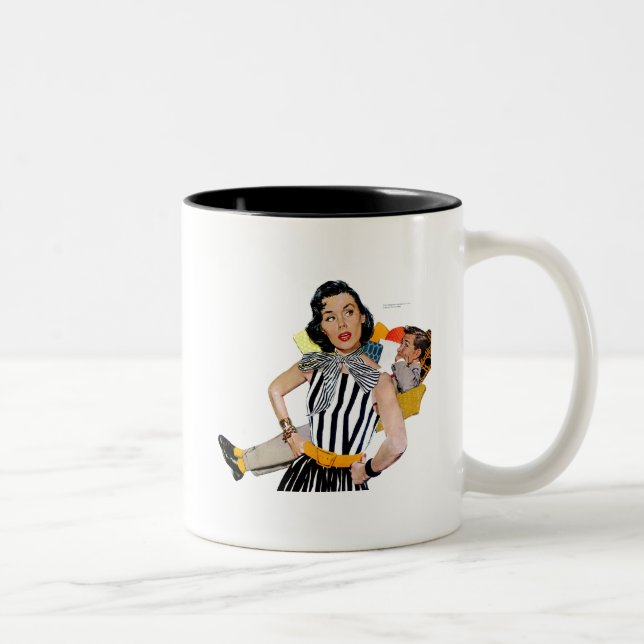 Tasse 2 Couleurs La Dame A Été Insultée 2 (Droit)
