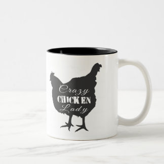 Tasse 2 Couleurs La dame folle du poulet