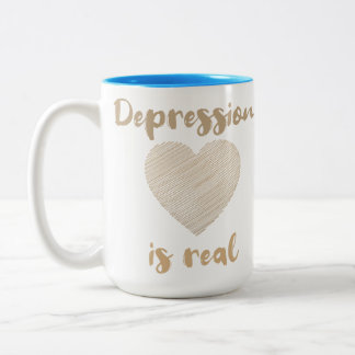 Tasse 2 Couleurs La dépression est réelle