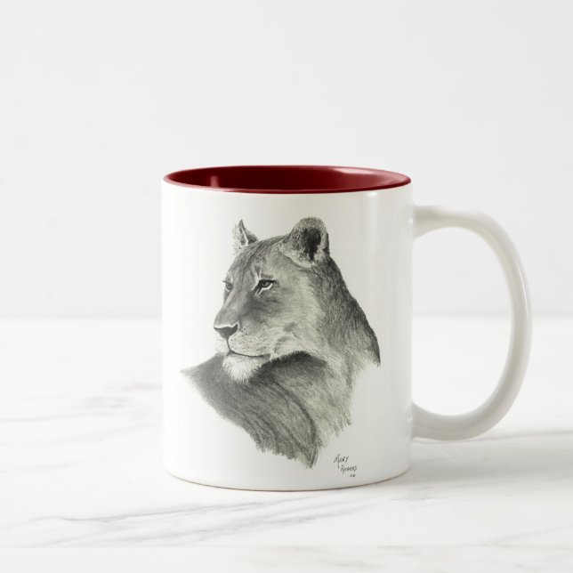 Tasse 2 Couleurs La fierté du lion - Bourgogne (Droit)