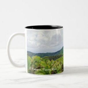 Tasse 2 Couleurs La forêt tropicale d'El yunque et la tour de commu