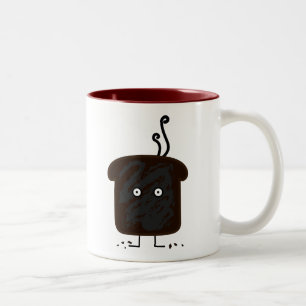 Tasse 2 Couleurs La fumée brûlée de pain grillé pane le pain de