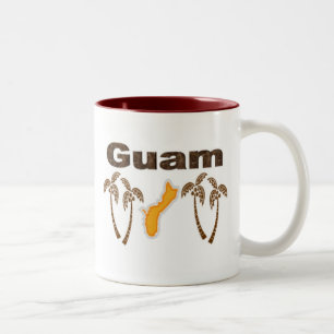 Tasse 2 Couleurs La Guam avec des palmiers