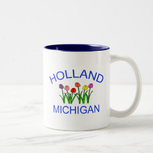 Tasse 2 Couleurs La Hollande, MI - w/Tulips