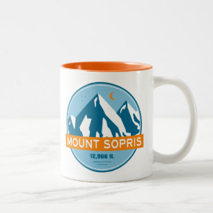 Tasse 2 Couleurs La Lune des étoiles du mont Sopris Colorado