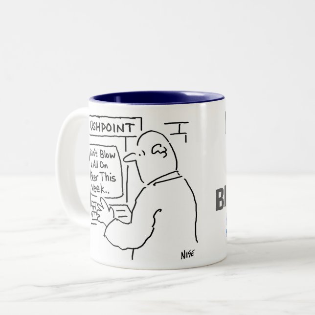 Tasse 2 Couleurs La machine Cashpoint donne des conseils (Devant gauche)