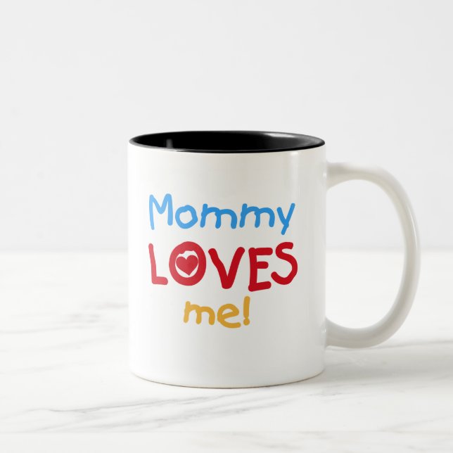 Tasse 2 Couleurs La maman m'aime (Droit)