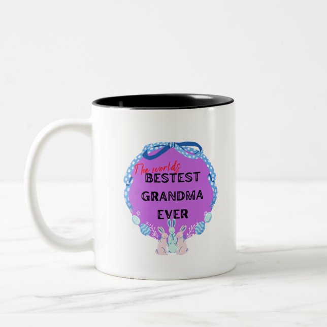 Tasse 2 Couleurs La meilleure grand-mère du monde (Gauche)