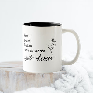 Tasse 2 Couleurs La Paix Intérieure commence sans mots seulement Ch