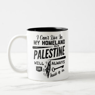 Tasse 2 Couleurs La Palestine vivra toujours à l'intérieur de moi-m