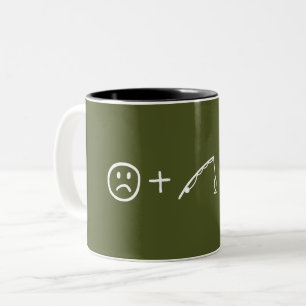 Tasse 2 Couleurs La pêche te rend heureux