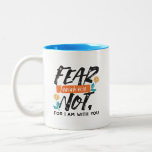 Tasse 2 Couleurs La Peur Pas Isaïe Bible Verse Conception Inspirant