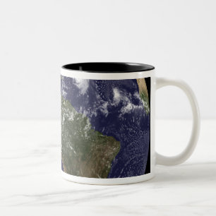 Tasse 2 Couleurs La pleine terre montrant l'Amérique du Nord 2