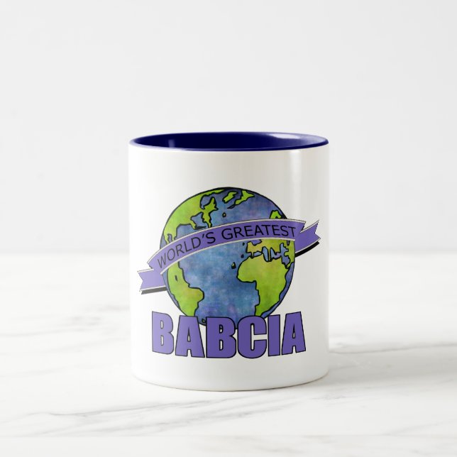 Tasse 2 Couleurs La plus grande Babcia du monde (Centre)