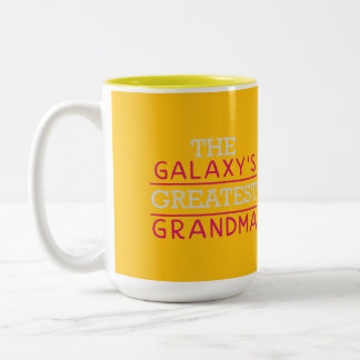 Tasse 2 Couleurs La plus grande grand-mère de la galaxie jaune et v