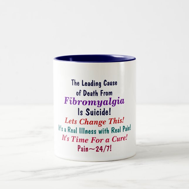 Tasse 2 Couleurs La principale mort de Causeof de, fibromyalgie, I… (Centre)