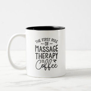 Tasse 2 Couleurs La Règle De Massage Thérapie Est Le Café