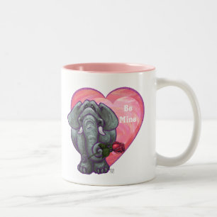 Tasse 2 Couleurs La Saint-Valentin des éléphants