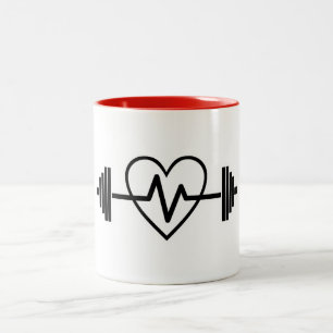 TASSE 2 COULEURS LA SALLE DE FITNESS EST LA VIE