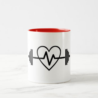 TASSE 2 COULEURS LA SALLE DE FITNESS EST LA VIE