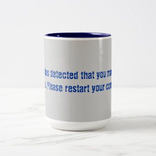 Tasse 2 Couleurs La souris a déplacé le code d'erreur