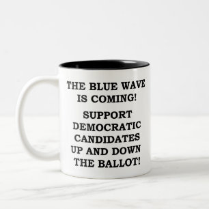 TASSE 2 COULEURS LA VAGUE BLEUE VIENT !