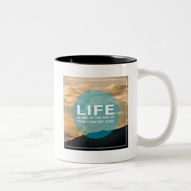 Tasse 2 Couleurs La vie commence (Droit)