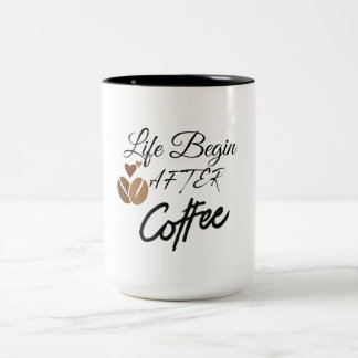 Tasse 2 Couleurs La vie commence après le café