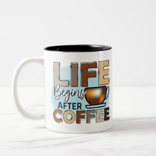 Tasse 2 Couleurs La vie commence après le café