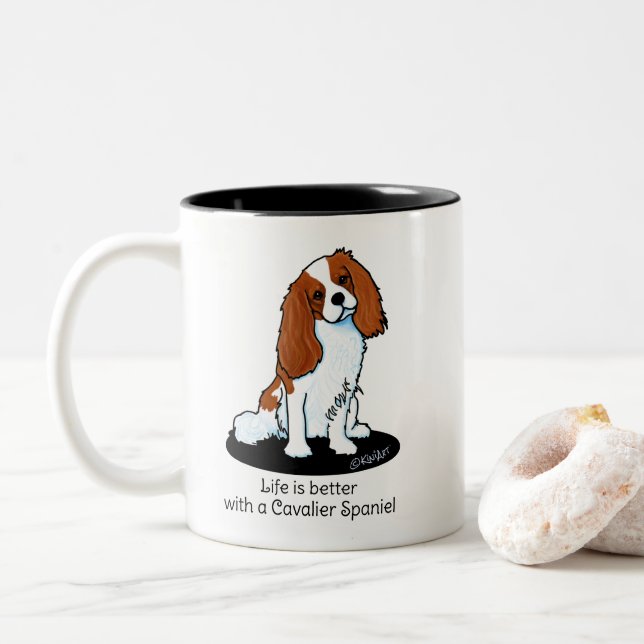 Tasse 2 Couleurs La Vie Espagnole Cavalier Est Meilleure (Avec donut)
